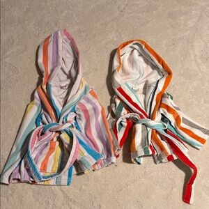 Pottery Barn Kids Colorful Striped Hooded Robes